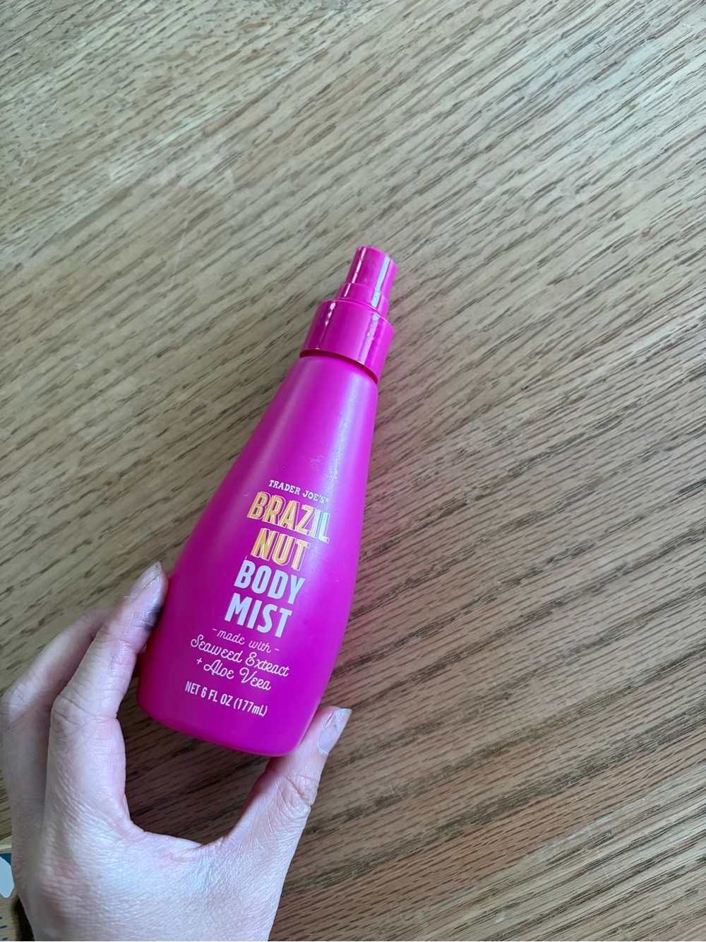 Trader Joe's Brazil Nut Pink Body Mist - Hydrating Scented Spray